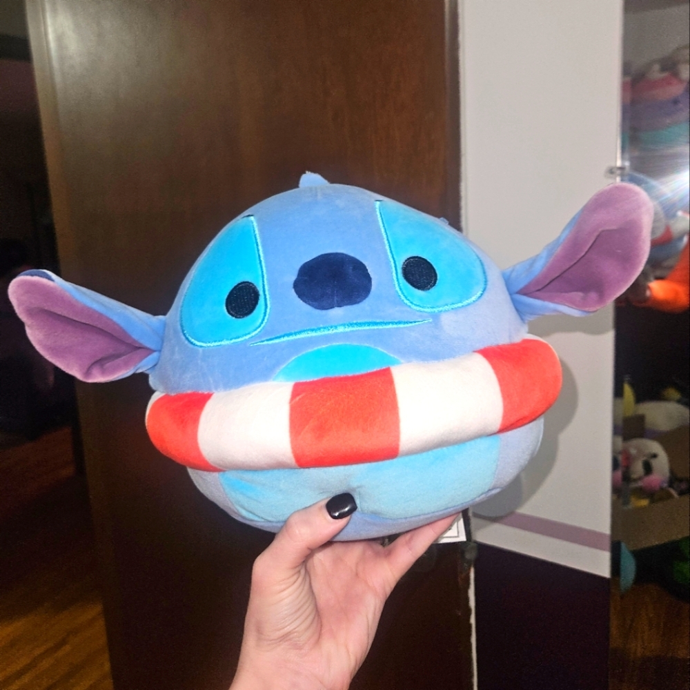 NWT Stitch with Life Preserver Squishmallow 🛟 Disney 8" Plush
